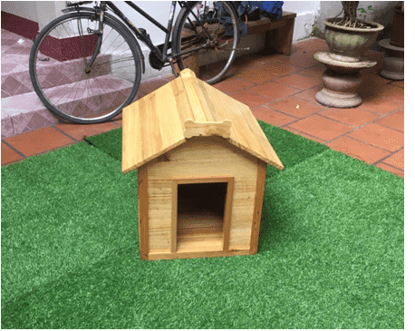 Mẫu nhà gỗ cho chó D2 dạng đơn giản bền và rẻ nhất 